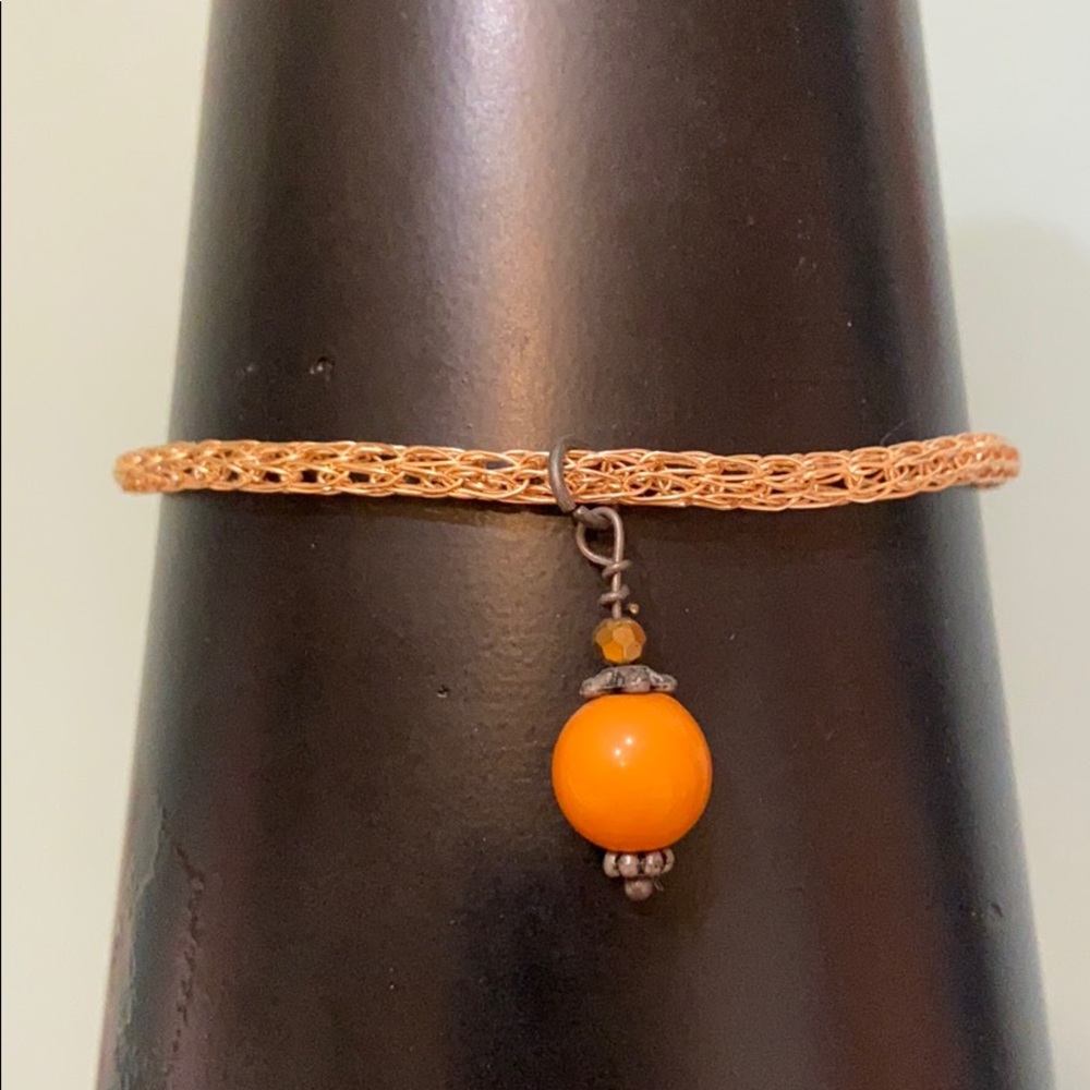 Hand knit bracelet!